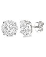 Shine Bright VerElVer 14K White Gold Diamond Earrings