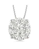 Aster Nyx Round Shape Shine Bright Essential Diamond Solitaire Pendant