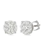 Shine Bright AeIonIs 14K White Gold Diamond Earrings