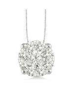 Dione Lustre Round Shape Shine Bright Essential Diamond Solitaire Pendant