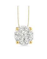 Meadow Halcyon Round Shape Shine Bright Essential Diamond Solitaire Pendant