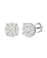 Shine Bright MirArOra XeOraLux 14K White Gold Diamond Earrings