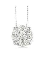 Marigold Noblesse Round Shape Shine Bright Essential Diamond Solitaire Pendant