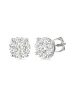 Shine Bright VelNoAe OnNoSol ElArEl 14K White Gold Diamond Earrings