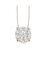 Chantilly Round Shape Shine Bright Essential Diamond Solitaire Pendant