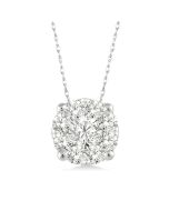 Fen Gale Round Shape Shine Bright Essential Diamond Solitaire Pendant