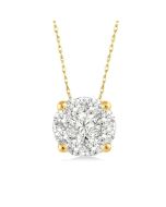 Artemis Aurora Round Shape Shine Bright Essential Diamond Solitaire Pendant