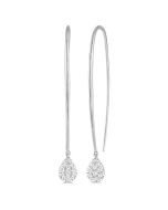 NoOnDor 14K White Gold Diamond Earrings