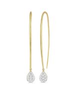 ElIsPho ArAeAe 14K White Gold Diamond Two-Tone Earrings