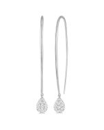 LysVelLux 14K White Gold Diamond Earrings
