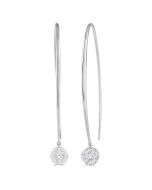 Shine Bright MirArZen 14K White Gold Diamond Halo Earrings