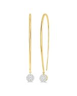 Shine Bright LuxZen RaLuxIon 14K White Gold Diamond Halo Earrings