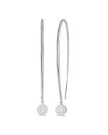 Shine Bright ElZenLin 14K White Gold Diamond Halo Earrings