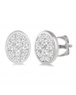 Oval Shape Shine Bright Essential Diamond Earrings