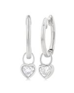 ValXeDor 14K White Gold Diamond Bezel Earrings