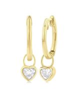 PhoLinLys 14K White Gold Diamond Bezel Earrings
