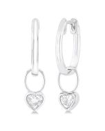 LysCaLux LysVelVel 14K White Gold Diamond Bezel Earrings