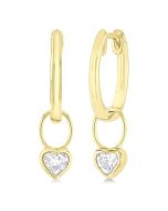 LinNoVal VelVelAe 14K White Gold Diamond Bezel Earrings