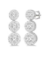 ValArOn CaCaLys 14K White Gold Diamond Earrings