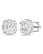 ElAeLo LinOnLo 14K White Gold Diamond Earrings