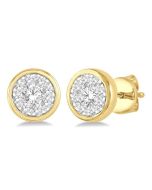 Bezel Set Shine Bright Essential Diamond Earrings
