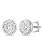 Round Shape Shine Bright Essential Diamond Earrings