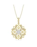 Cypress Nocturne Shine Bright Floral Lattice Diamond Pendant