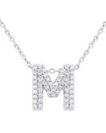 Kestrel Xenia Bubble 'M' Initial Diamond Pendant