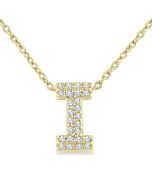 Isolde Halcyon Bubble 'I' Initial Diamond Pendant