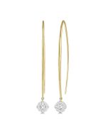 Shine Bright OnMir 14K White Gold Diamond Halo Earrings