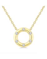 Cyra Solstice Circle Petite Diamond Fashion Pendant