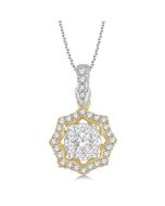 Perseus Kaia Round Shape Halo Shine Bright Diamond Fashion Pendant