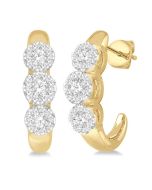 AeTh CelZenVel 14K White Gold Diamond Earrings