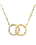 Chantilly Echo Circle Interlock Petite Diamond Fashion Pendant