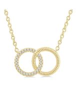 Lilith Calypso Circle Interlock Petite Diamond Fashion Pendant