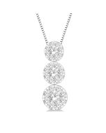 Seraph Rill Round Shape Past Present & Future Shine Bright Essential Diamond Pendant