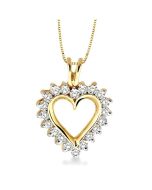 Luna Ophelia Heart Shape Diamond Fashion Pendant