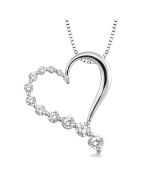 Lark Heart Shape Half Journey Diamond Fashion Pendant