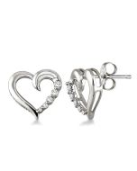 LoEl 14K White Gold Diamond Earrings