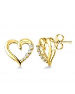 Heart Shape Journey Diamond Earrings