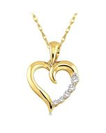 Eclipse Quiana Heart Shape Journey Diamond Fashion Pendant
