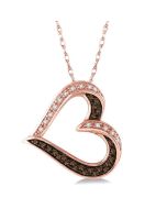 Heart Shape Champagne Diamond Pendant