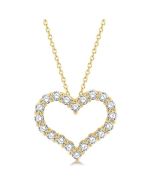 Velour Heart Shape Diamond Fashion Pendant