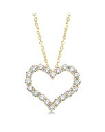 Poppy Willow Heart Shape Diamond Fashion Pendant