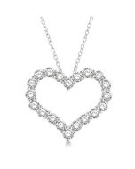 Cyra Orchid Heart Shape Diamond Fashion Pendant