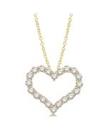 Meadow Galatea Heart Shape Diamond Fashion Pendant