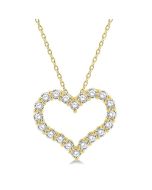 Vellum Luna Heart Shape Diamond Fashion Pendant