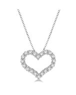 Frost Mallow Heart Shape Diamond Fashion Pendant