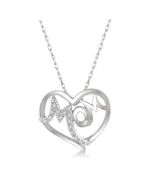 Sable Fable Mom Heart Shape Diamond Fashion Pendant