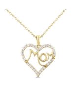 Nyx Mallow Mom Heart Shape Diamond Fashion Pendant